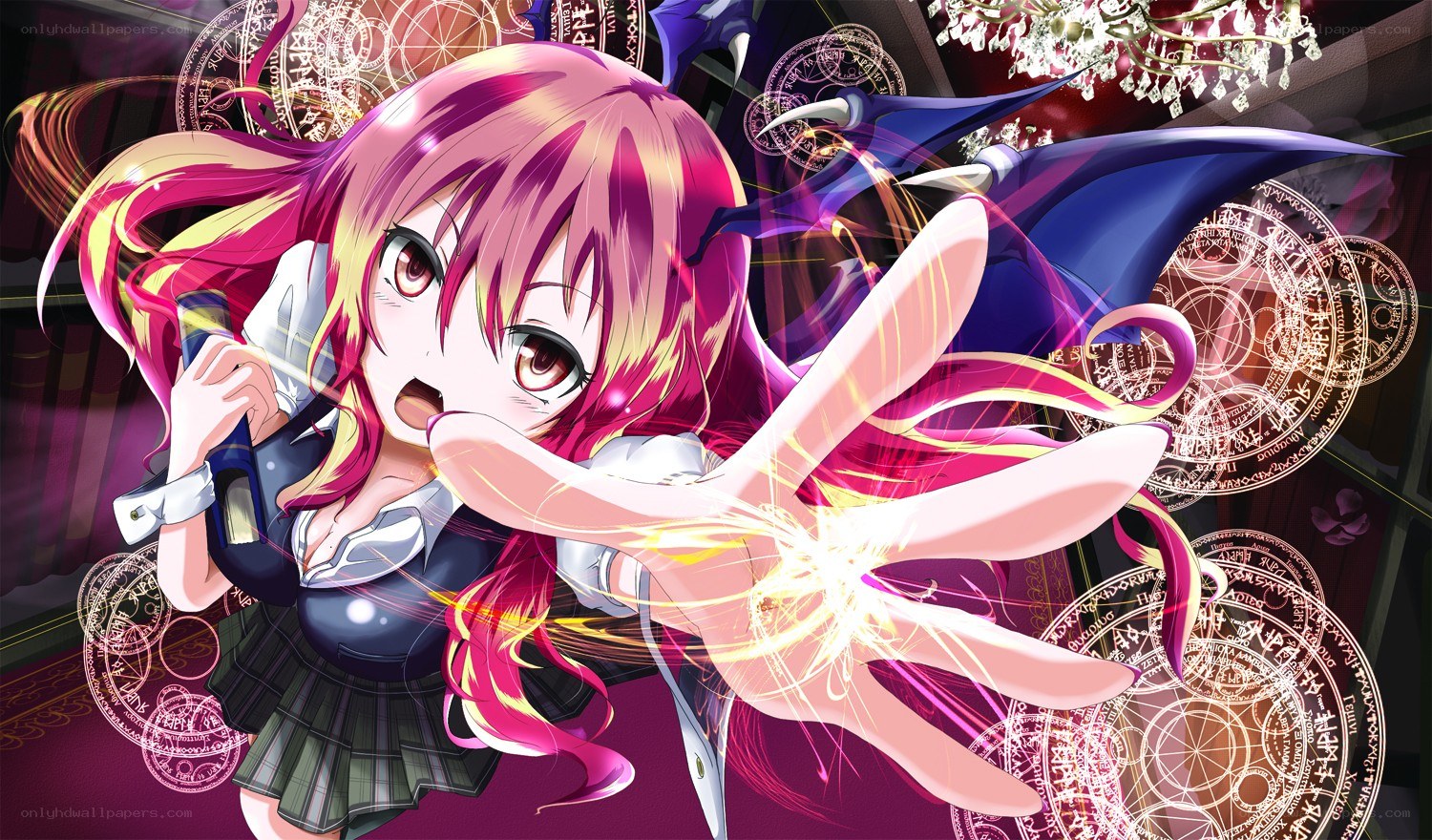 anime girl casting spell
