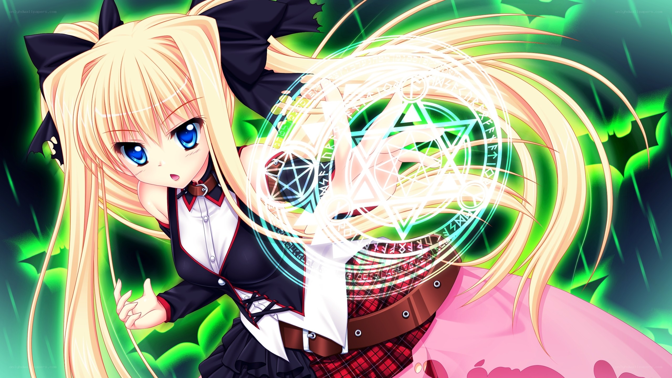 anime girl casting spell