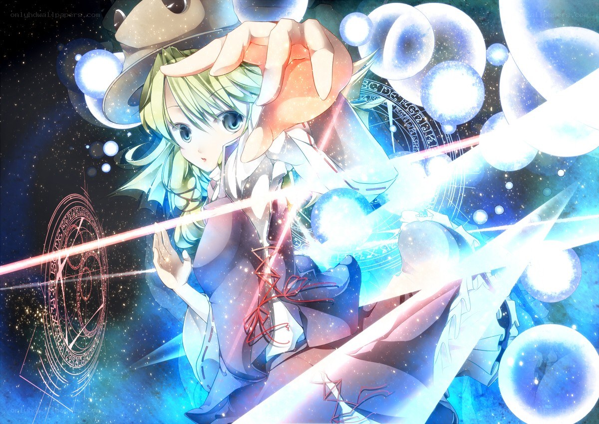 anime girl casting spell