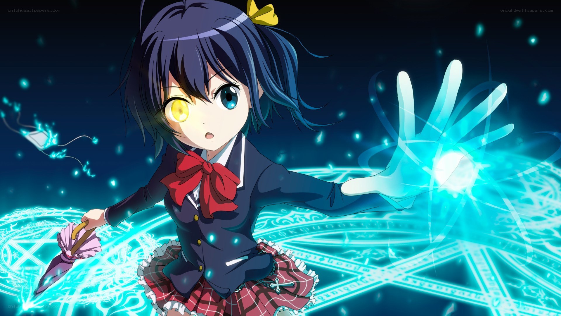 anime girl casting spell