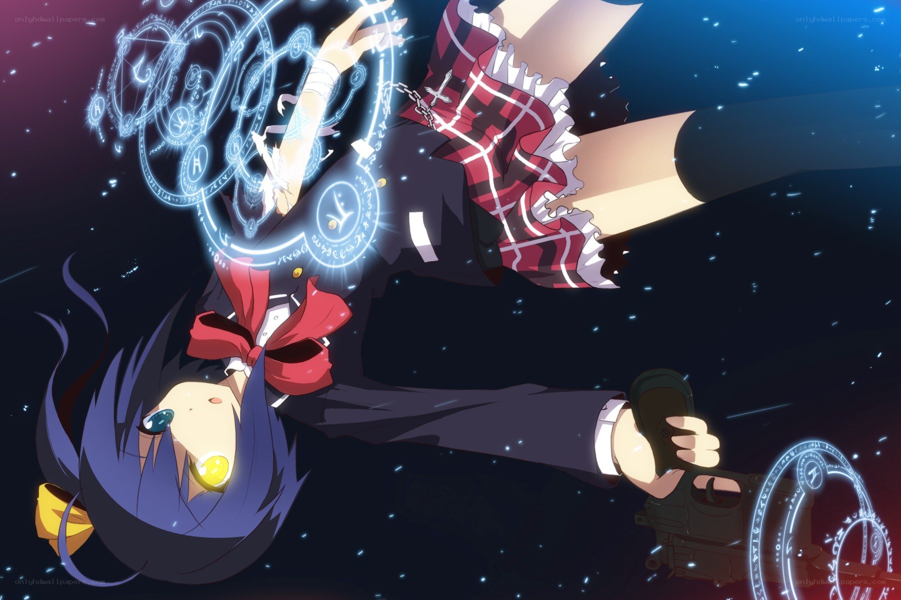anime girl casting spell