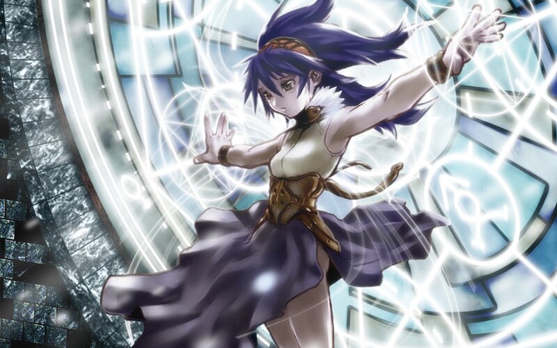 anime girl casting spell