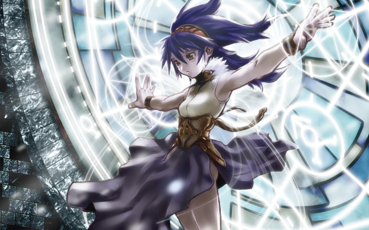 anime girl casting spell