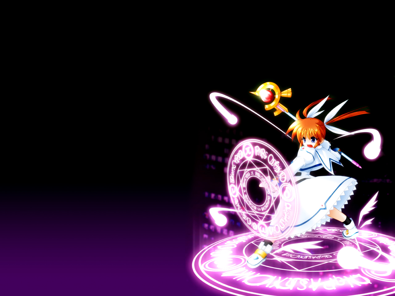 anime girl casting spell