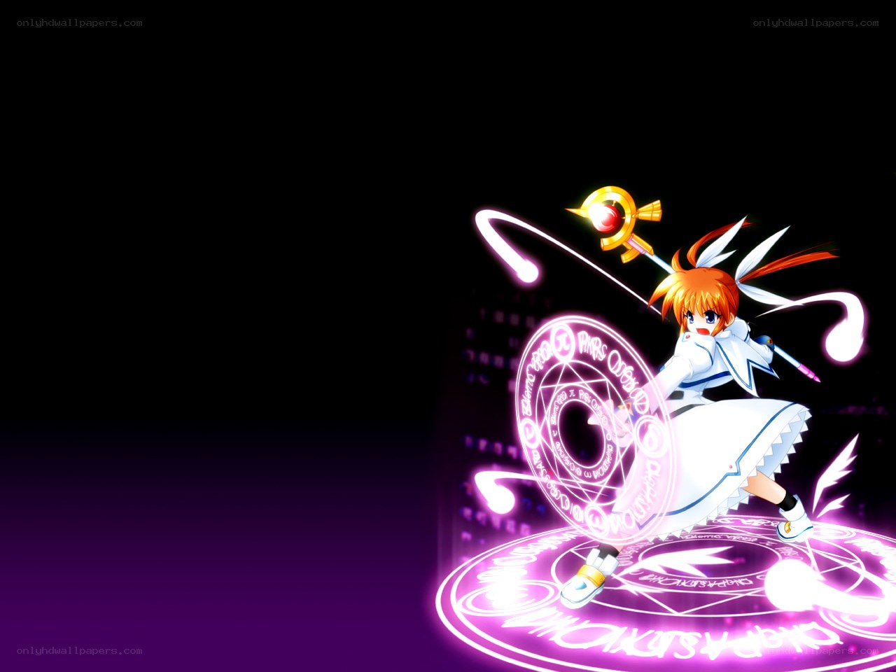 anime girl casting spell