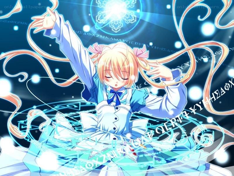 anime girl casting spell