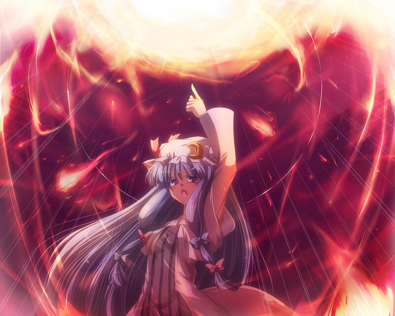 anime girl casting spell