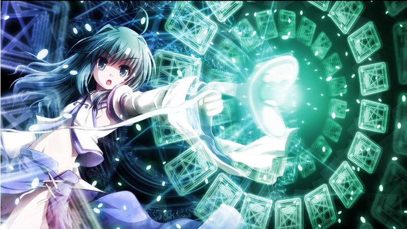 anime girl casting spell