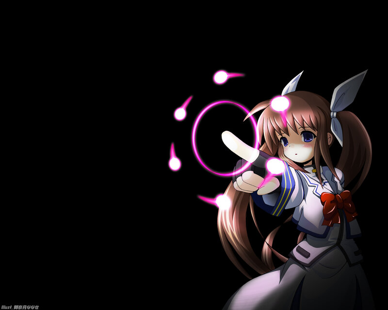 Anime Girl Casting Spell — Black, Dramatic, Magic