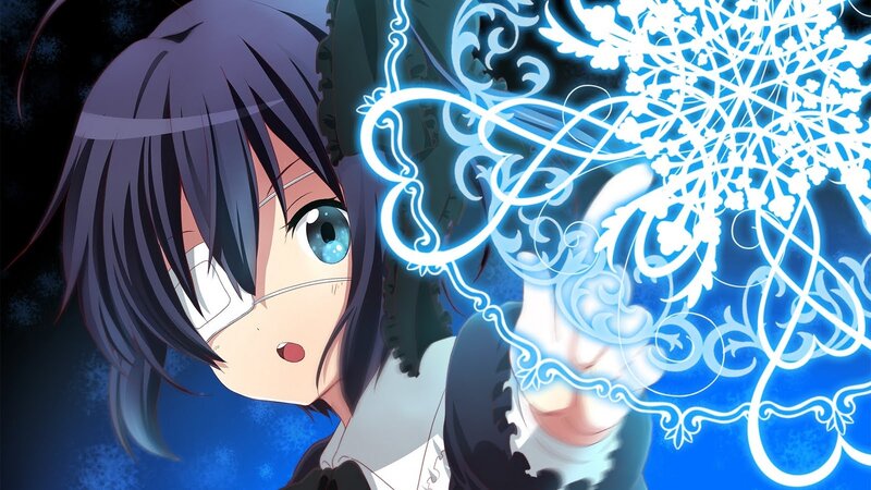 Anime Girl Casting Spell — Blue, Dramatic, Night, Magic