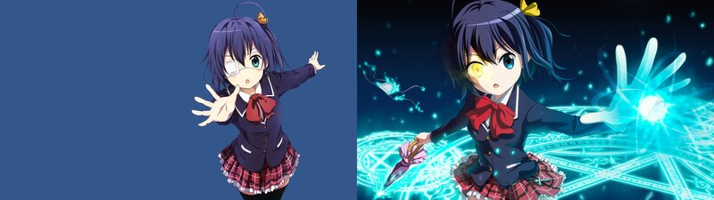 Anime Girl Casting Spell — Blue, Dramatic, Night, School Uniform