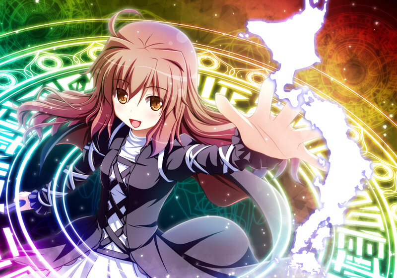 Anime Girl Casting Spell — Green