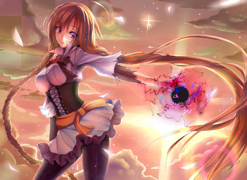 Anime Girl Casting Spell — Orange