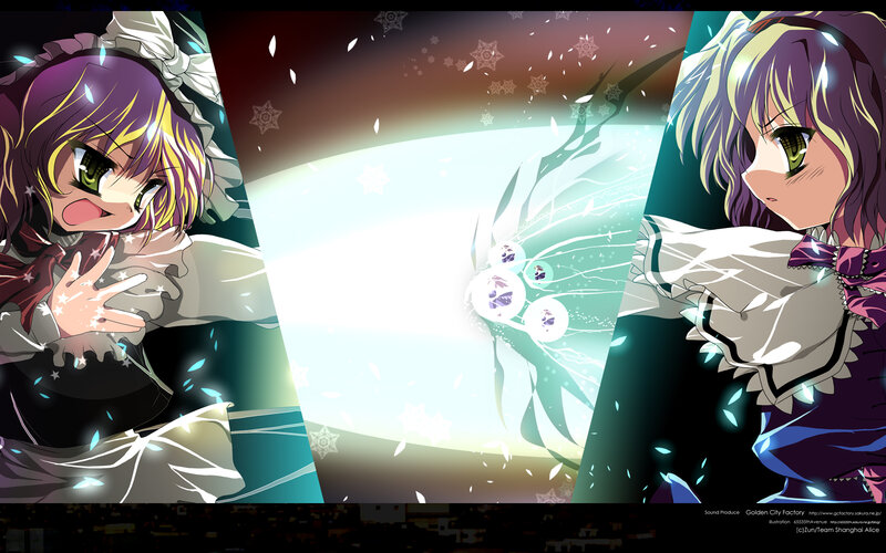 Anime Girl Casting Spell — Purple, Dramatic, Night, Magic