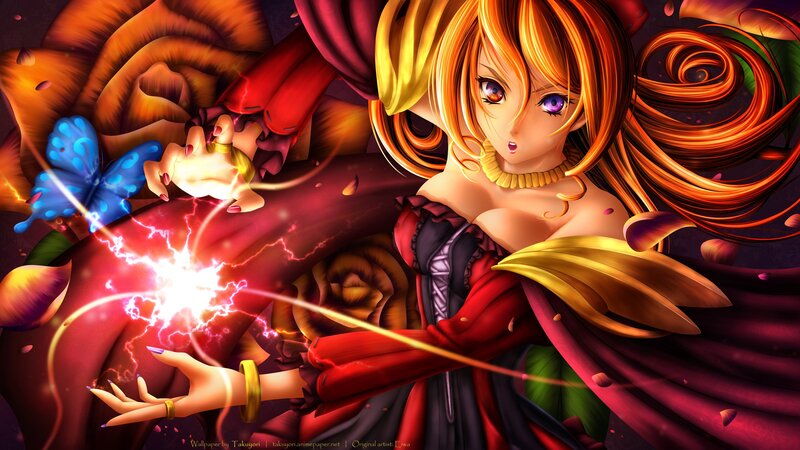 Anime Girl Casting Spell — Red