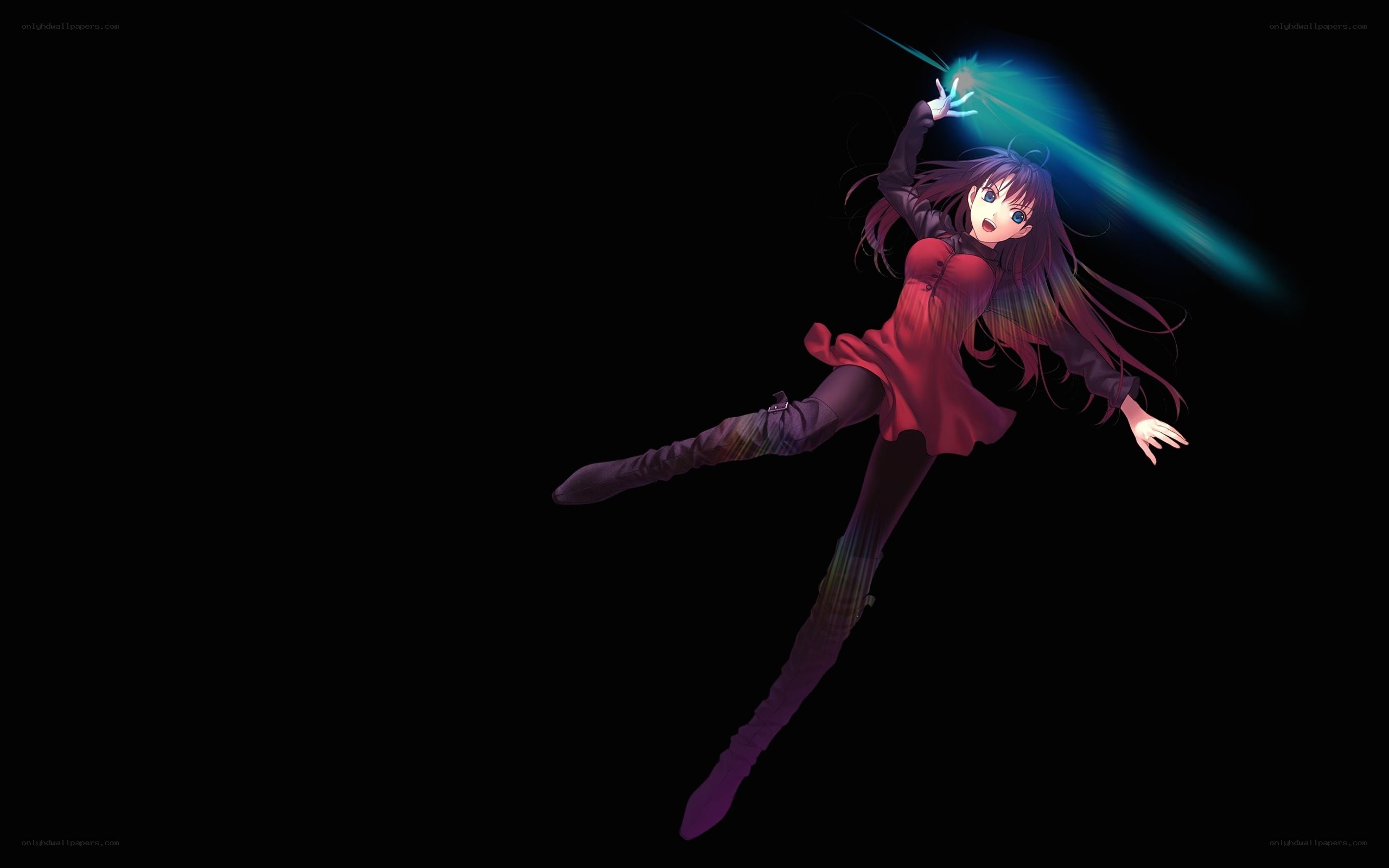 anime girl casting spell
