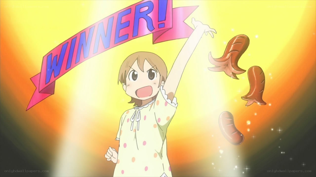 anime girl celebrates win