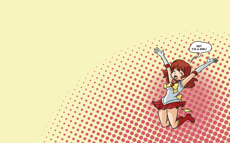 anime girl celebrating