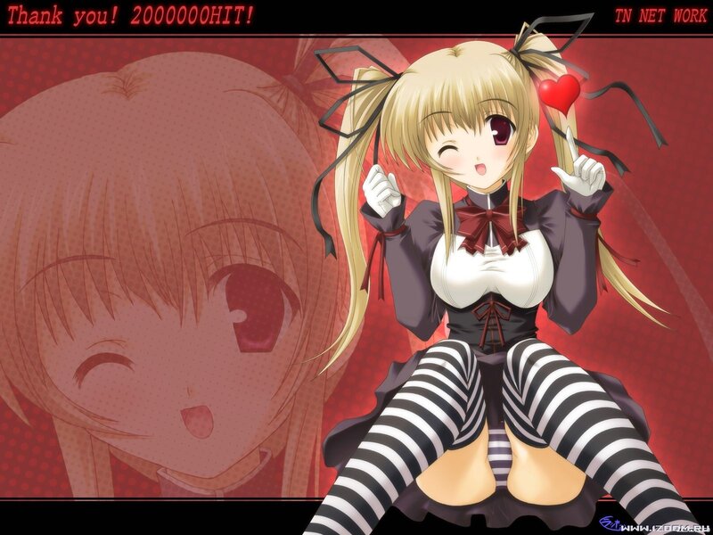 anime girl celebrating hit count