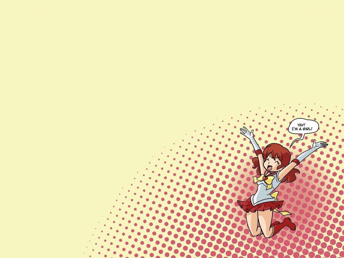 anime girl celebrating