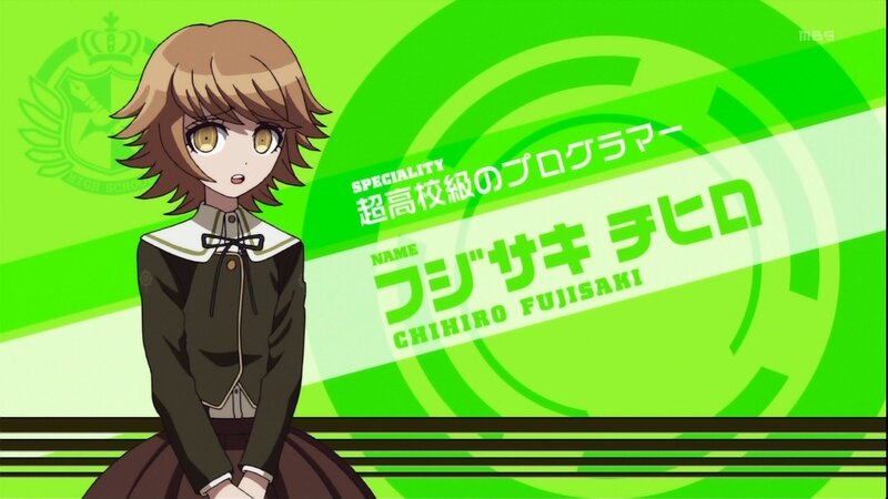 Anime Girl Character — Green, Neutral, Text Overlay