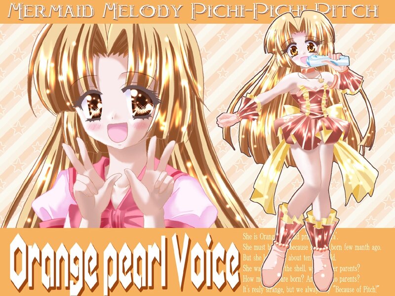 Anime Girl Character — Orange, Cheerful
