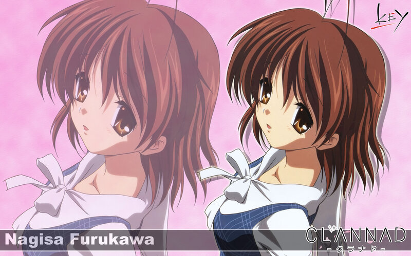 Anime Girl Character — Pink, Calm, Text Overlay