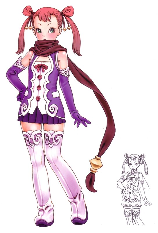 Anime Girl Character — Purple, Playful, Manga