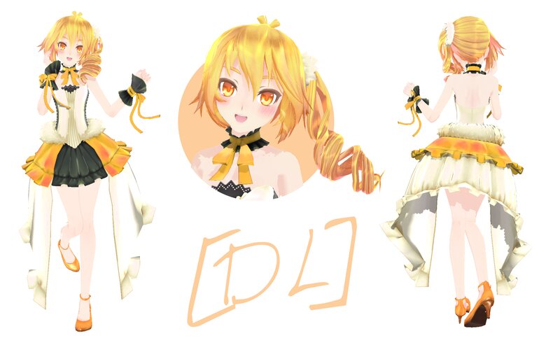 Anime Girl Character — Yellow, Playful