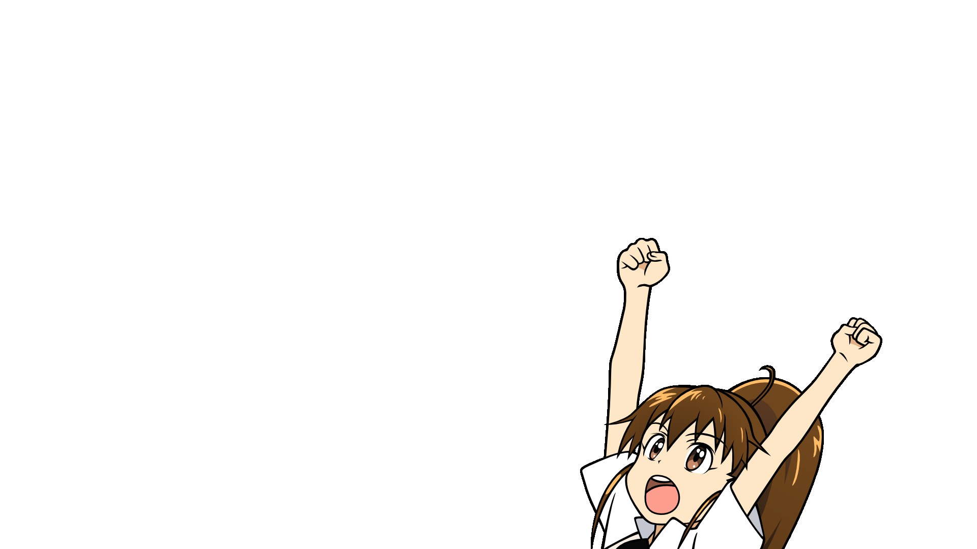 anime girl cheering