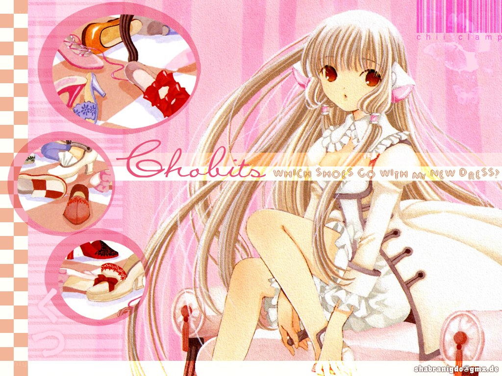 anime girl choosing shoes