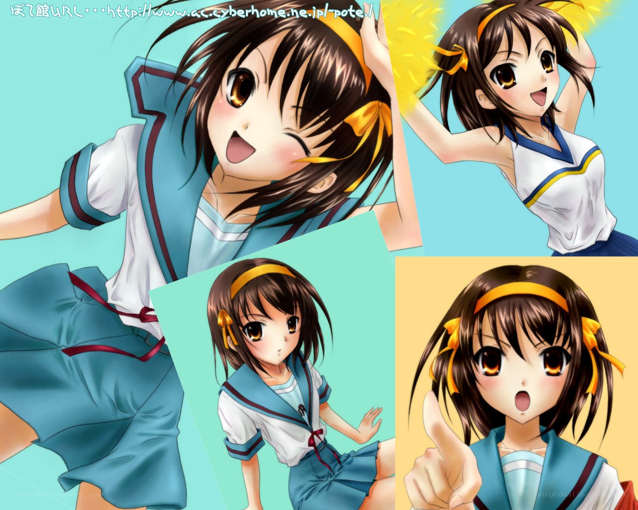 anime girl collage