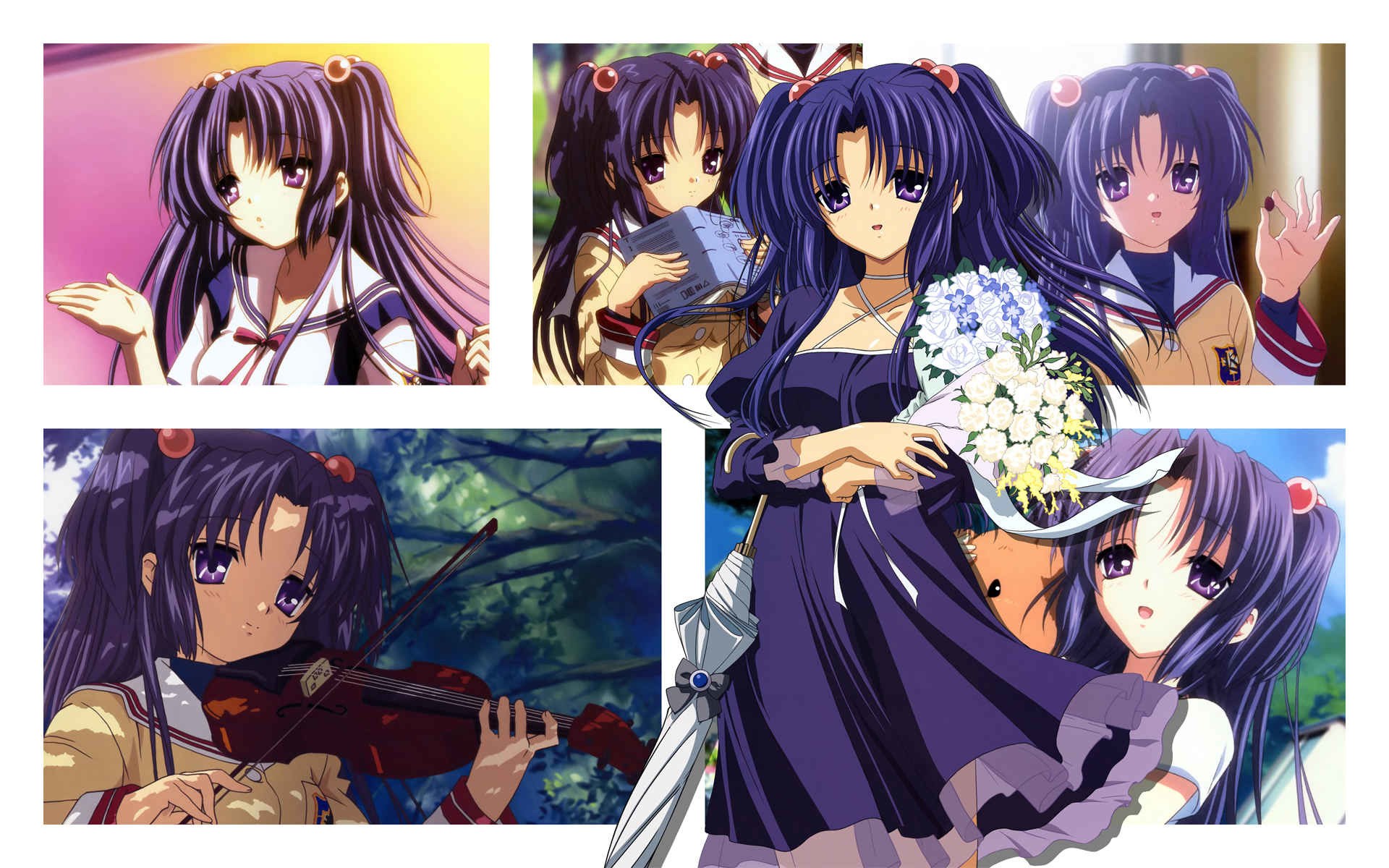Anime girl collage