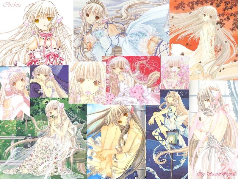 anime girl collage