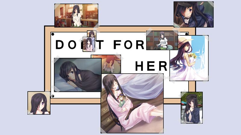 Anime Girl Collage — White, Calm