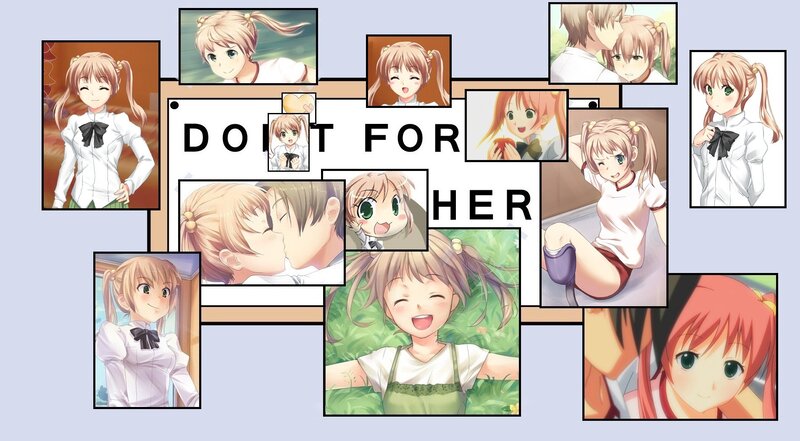 Anime Girl Collage — White