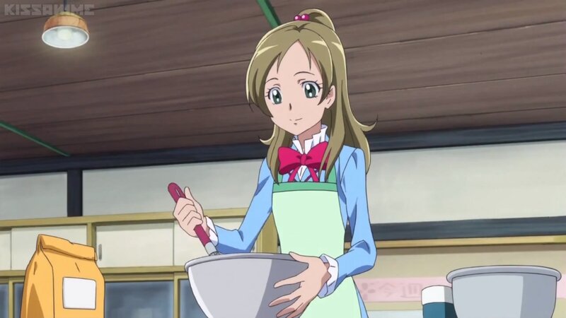 Anime Girl Cooking — Blue, Calm, Apron