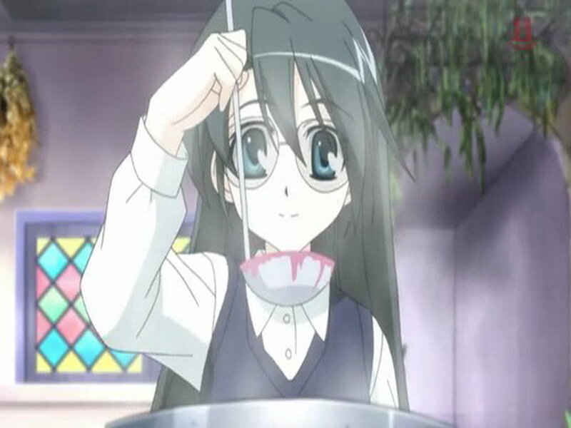 Anime Girl Cooking — White