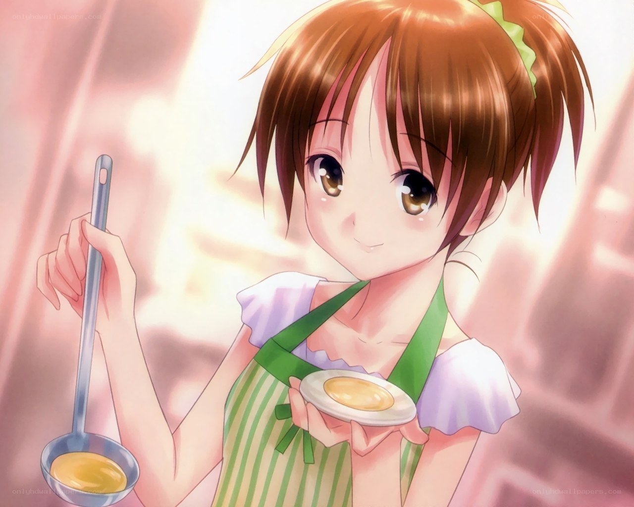 anime girl cooking