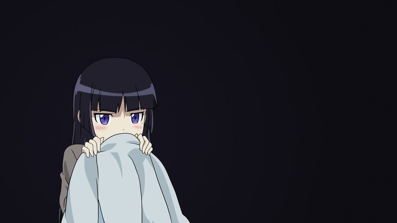 Anime Girl Covering Face — Black, Dramatic