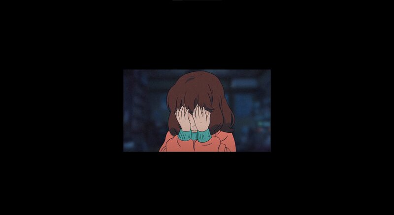 Anime Girl Covering Face — Brown, Dramatic