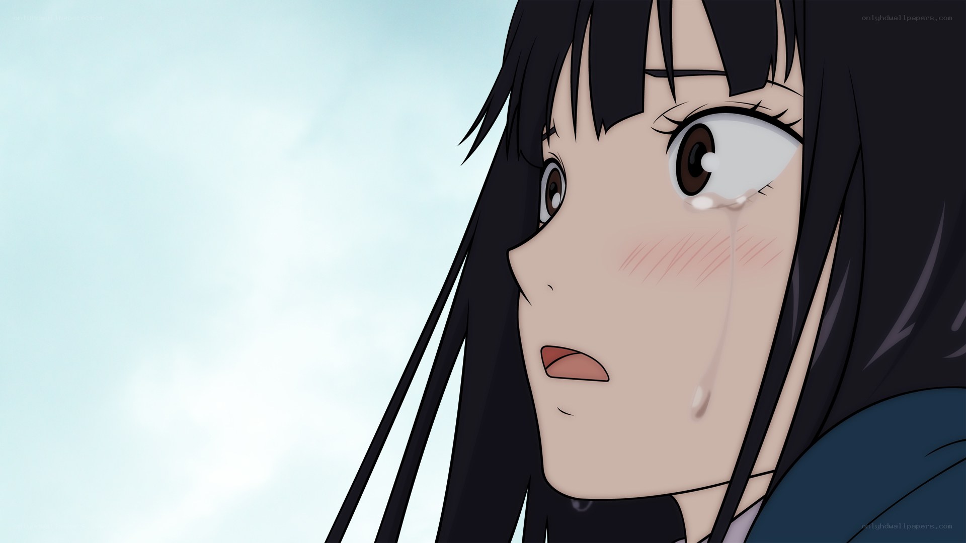 anime girl crying