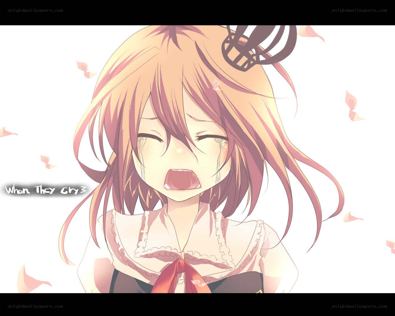 anime girl crying