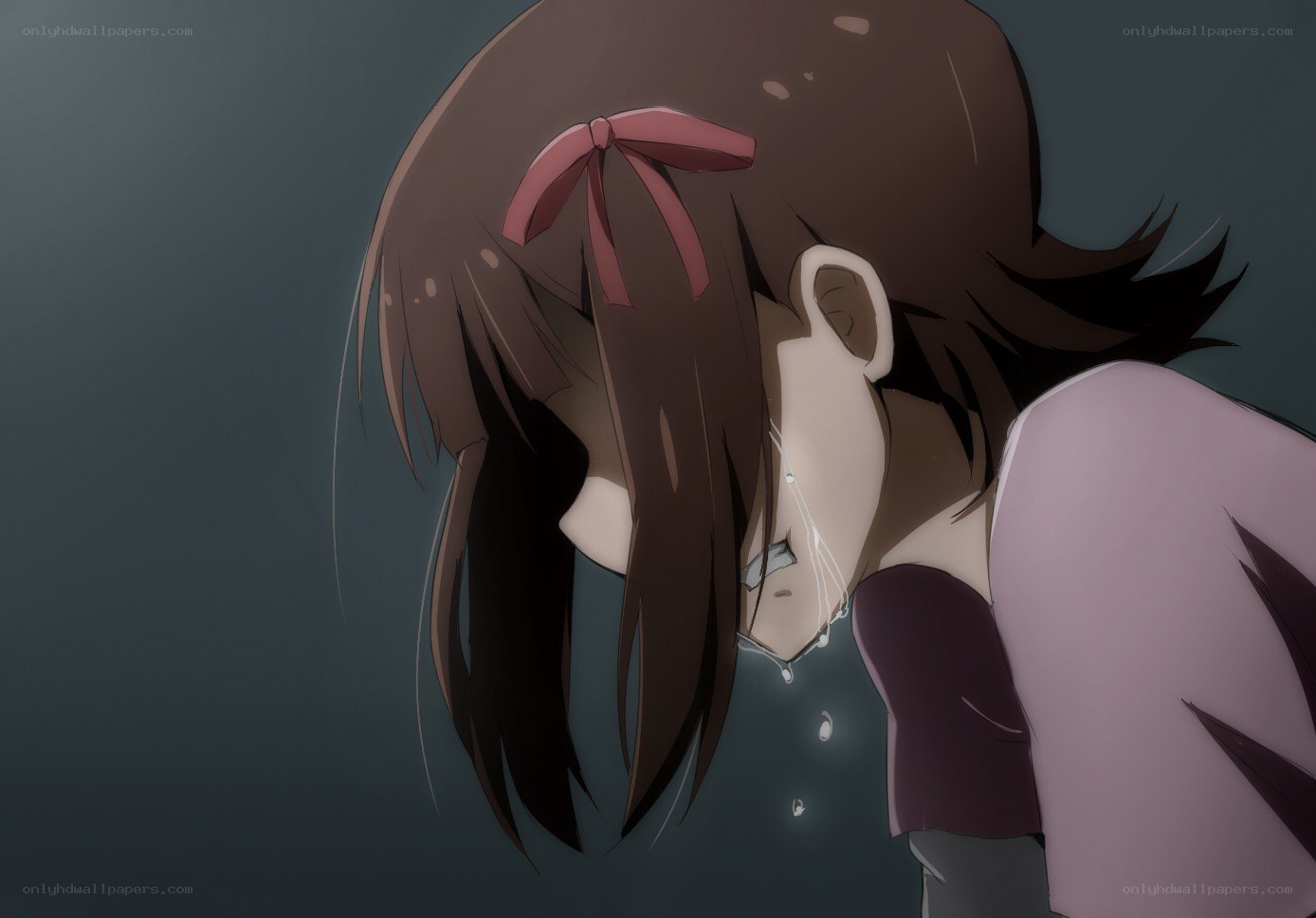 anime girl crying