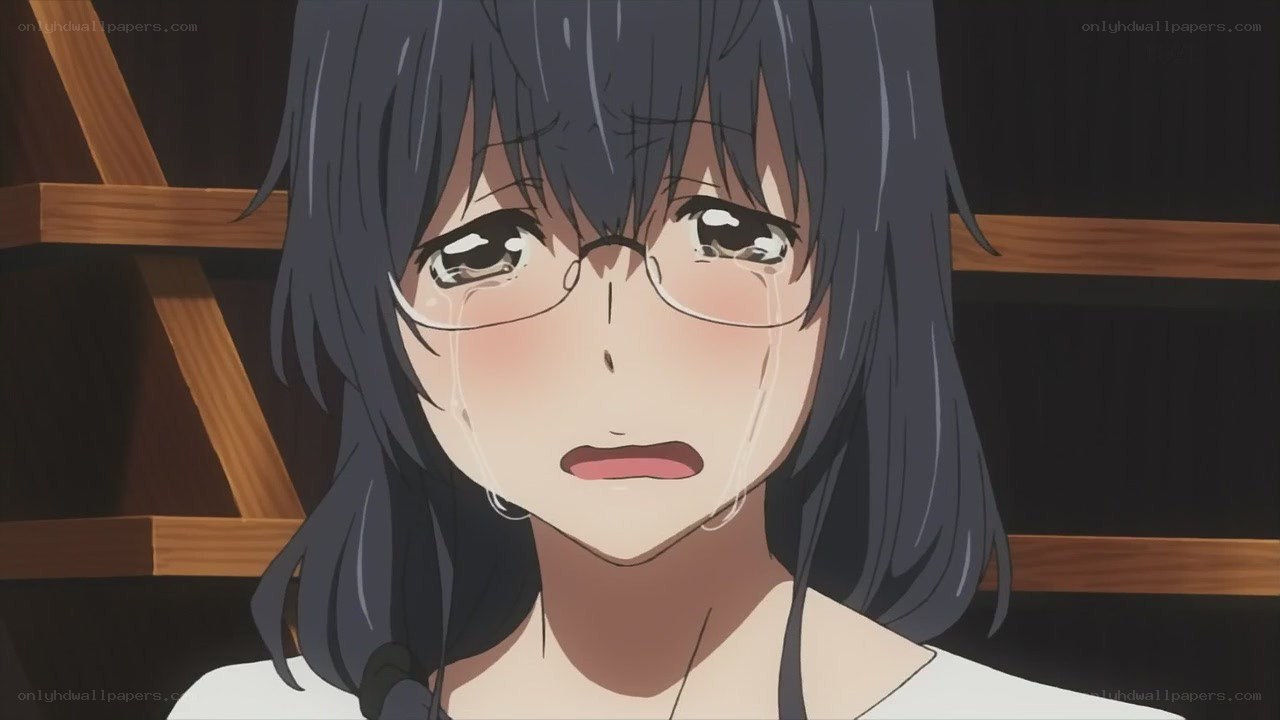 anime girl crying