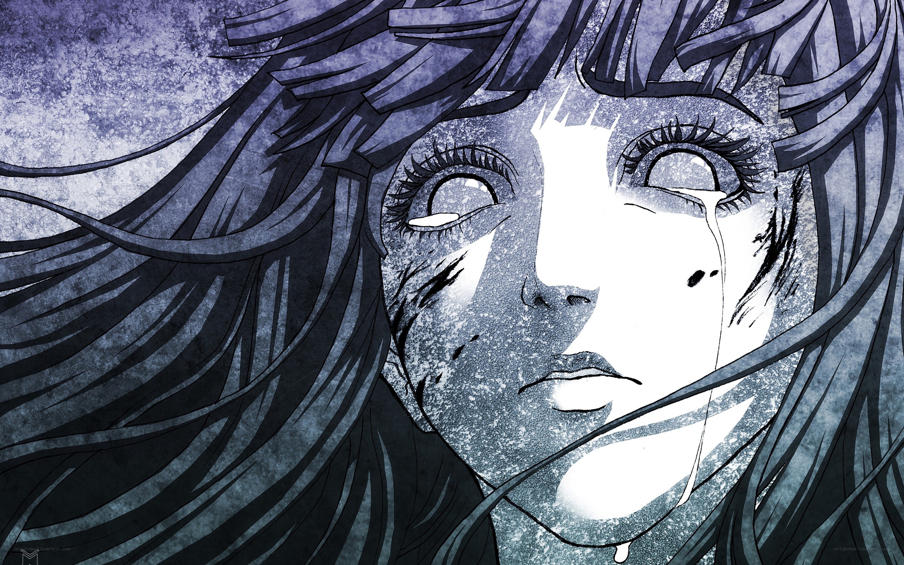 anime girl crying