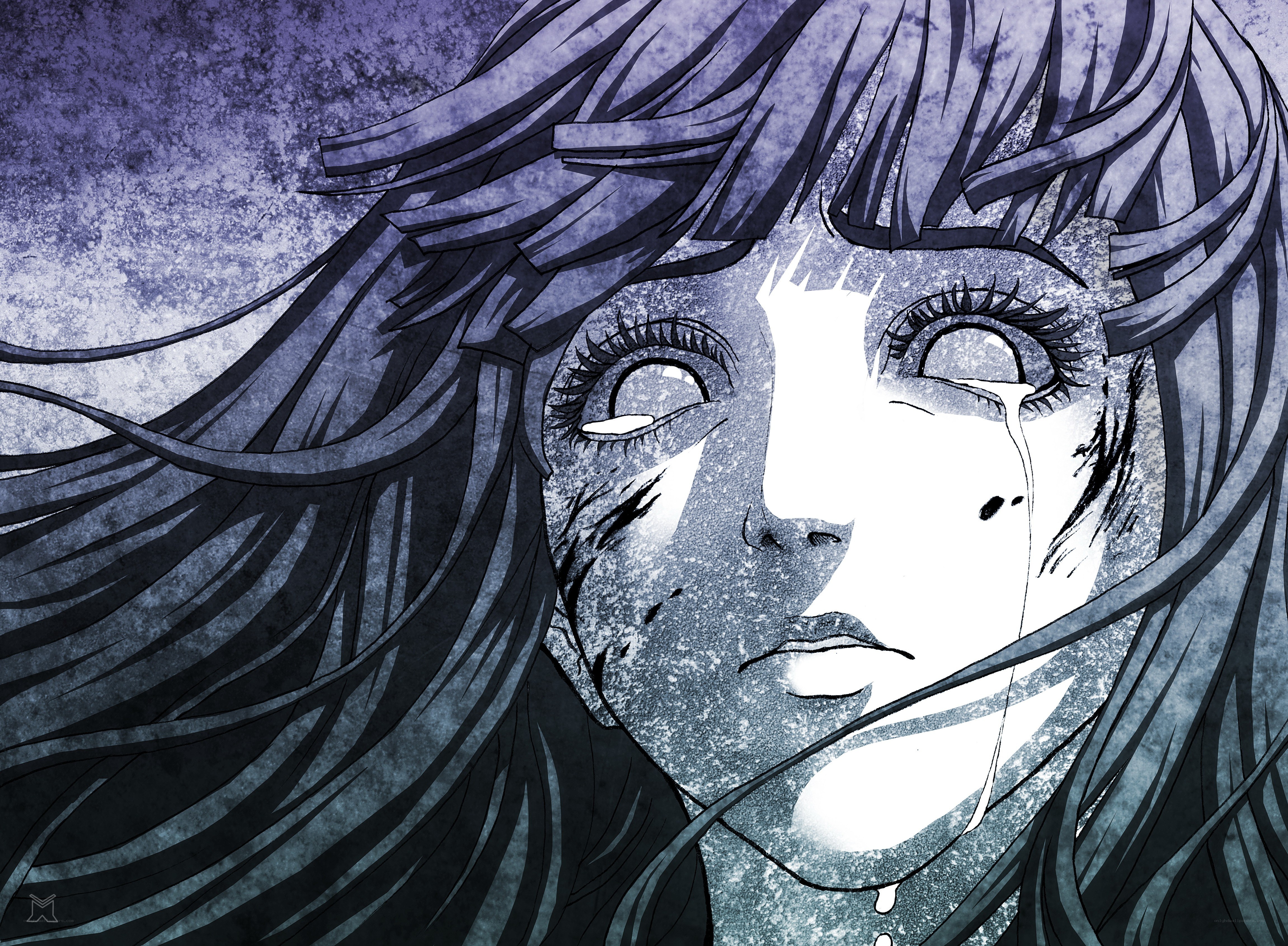anime girl crying