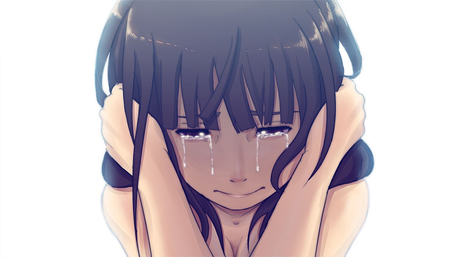 anime girl crying