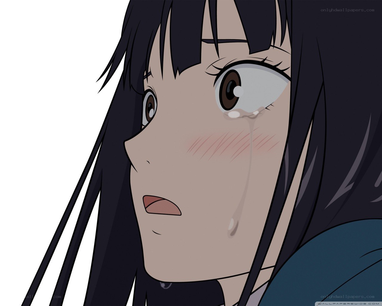 anime girl crying