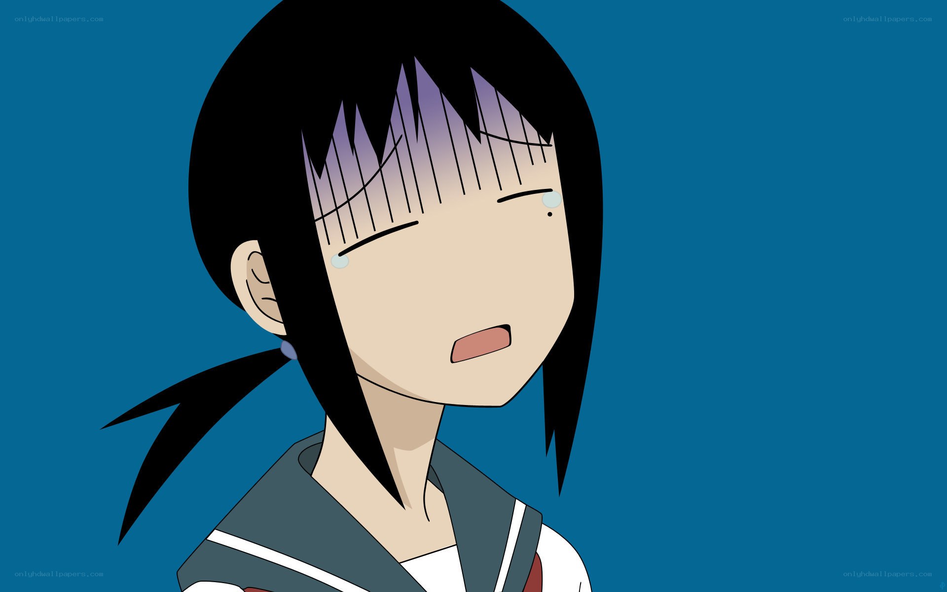 anime girl crying